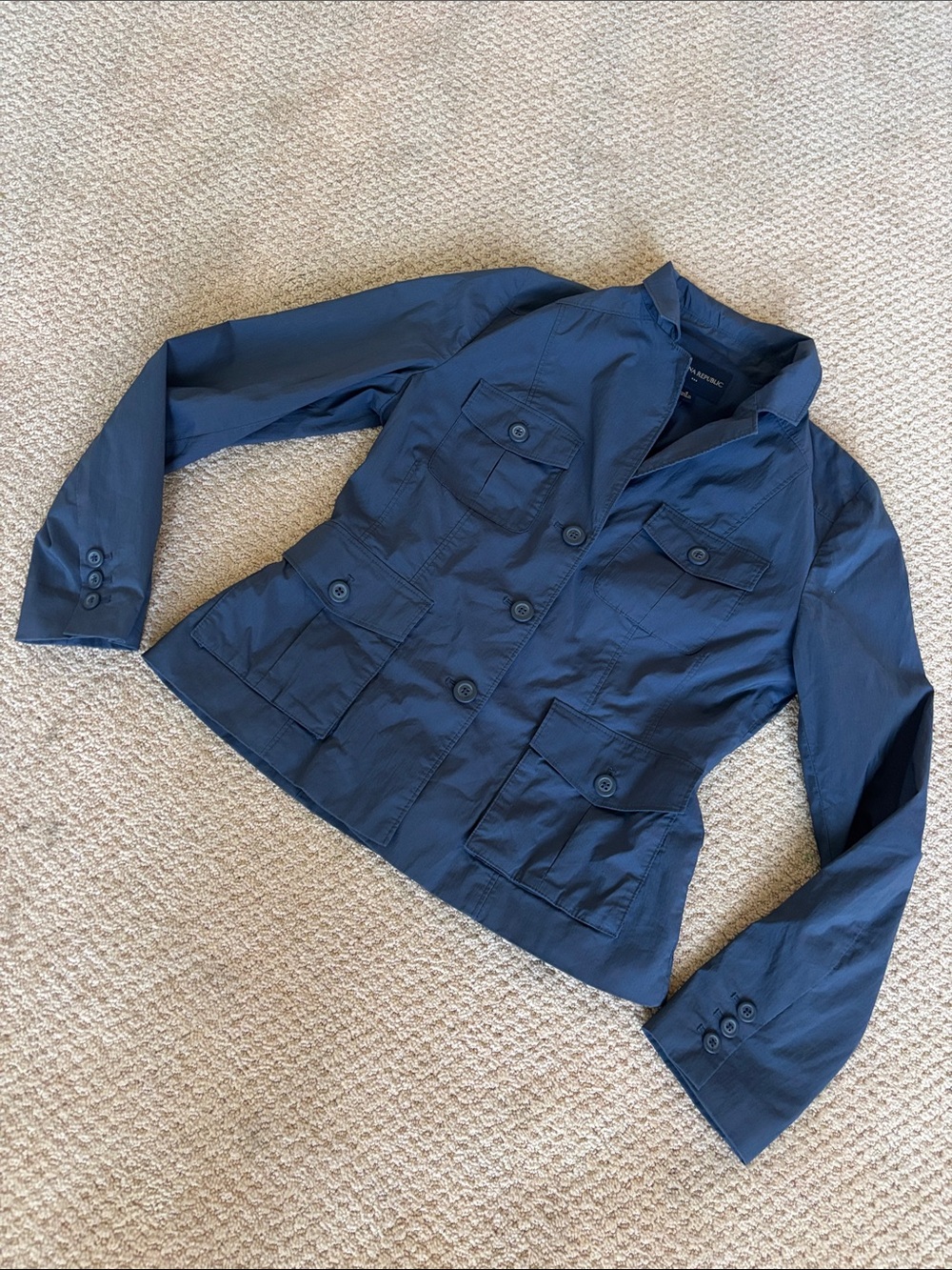 Worn Once Banana Republic Navy Utility Button-Front Jacket